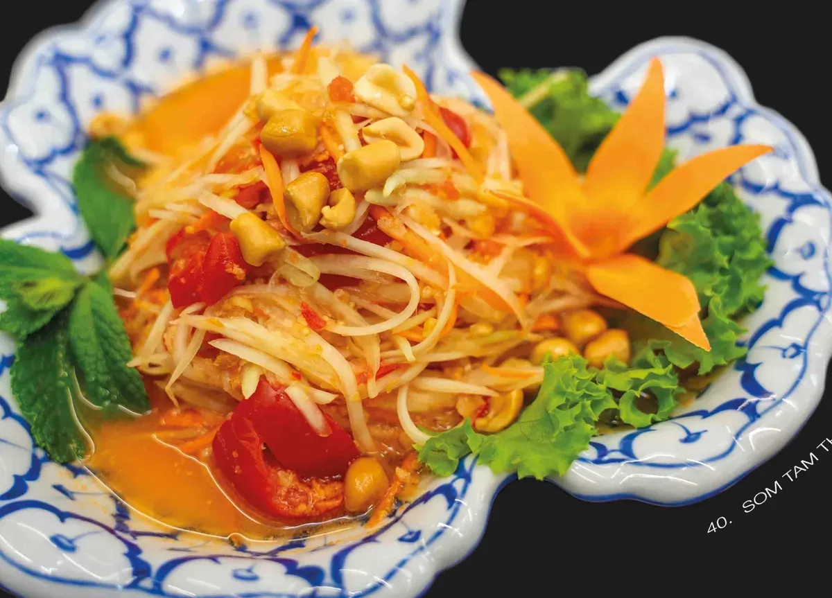 Som Tam Thai — angerichtet